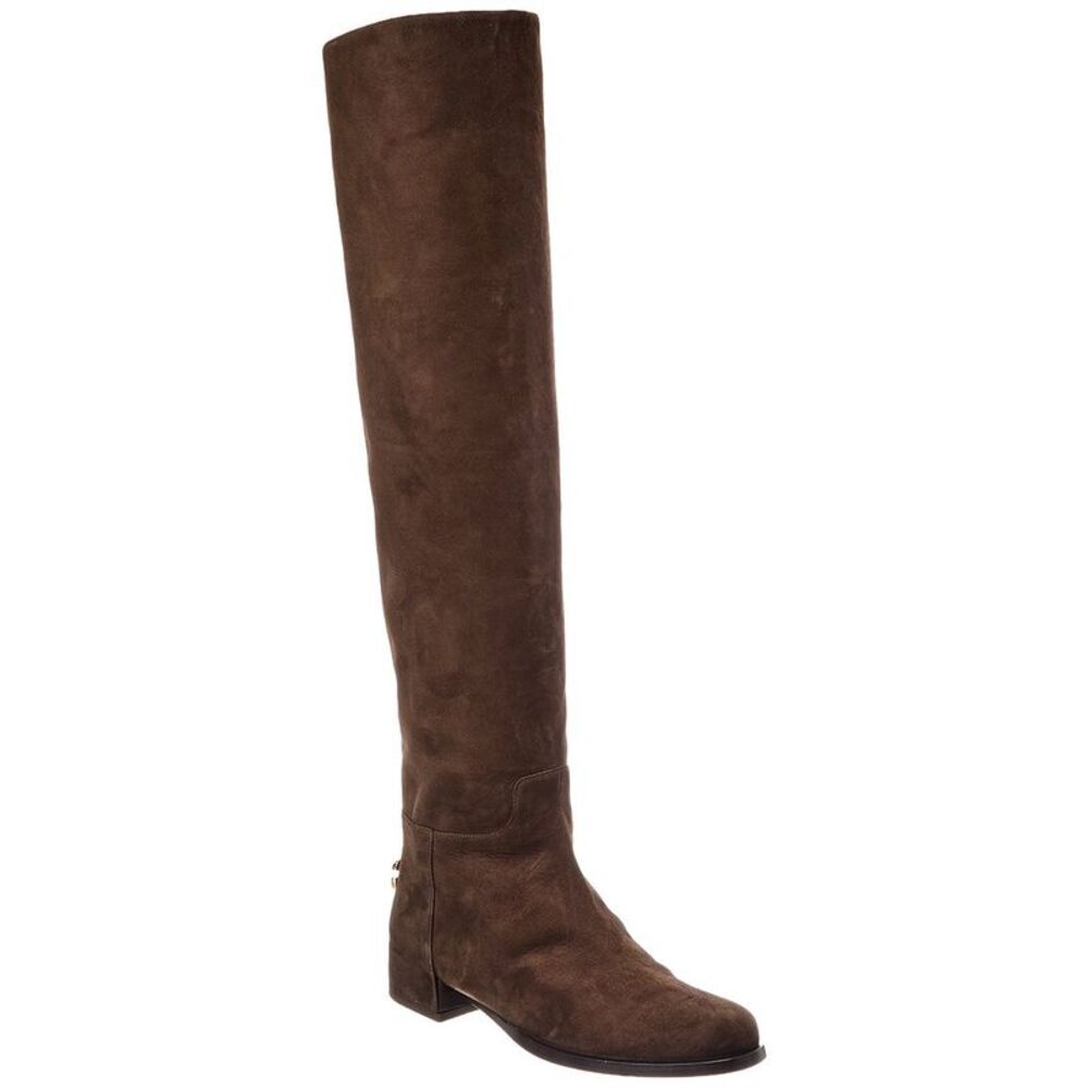 Dolce & Gabbana Suede Knee-High Boot, Brown